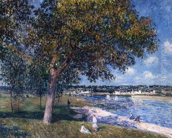 Walnut Tree in a Thomery Field Oil Painting by Alfred Sisley