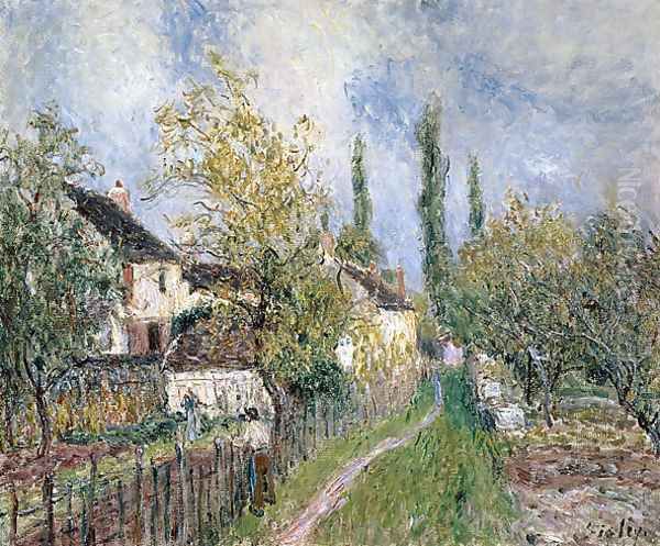 A Path at Les Sablons Oil Painting by Alfred Sisley