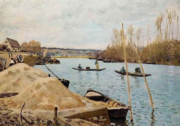 Sand Heaps Oil Painting by Alfred Sisley