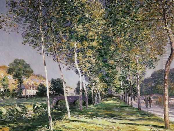 A Road in Louveciennes, 1883 Oil Painting by Alfred Sisley