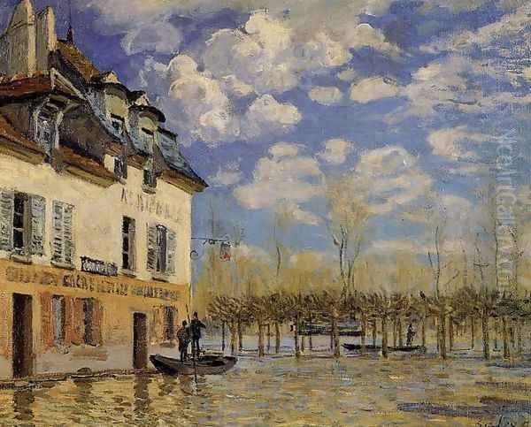 Flood at Port-Marly IV Oil Painting by Alfred Sisley