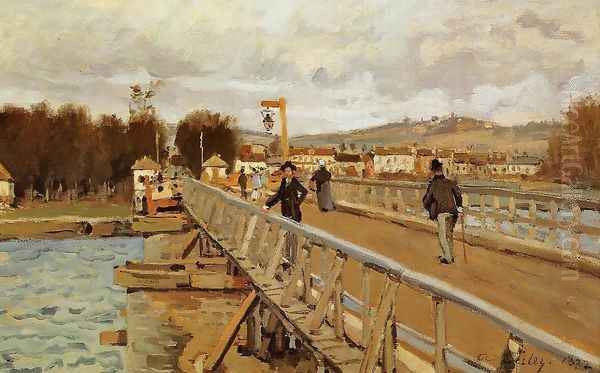 Footbridge at Argenteuil, 1872 Oil Painting by Alfred Sisley