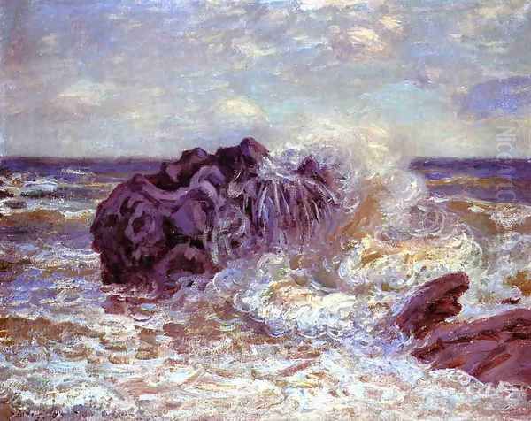 The Wave, Lady's Cove, Langland Bay, 1897 Oil Painting by Alfred Sisley