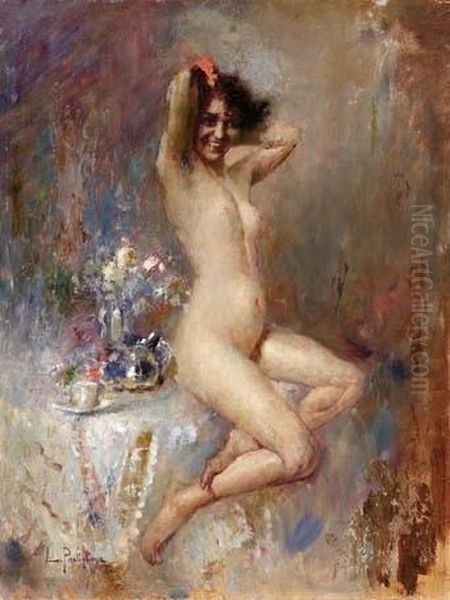 Nudo Tra I Fiori Oil Painting by Luca Postiglione