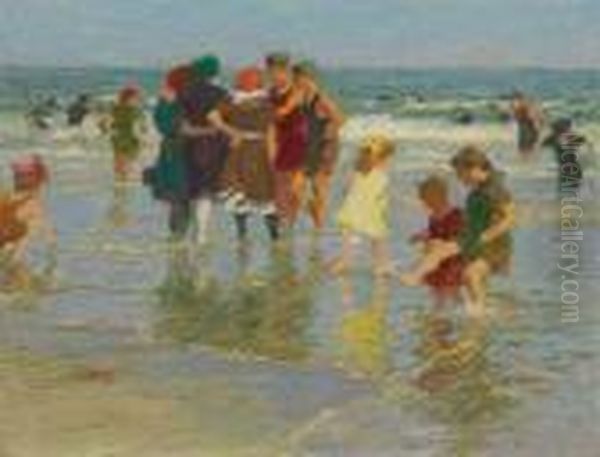 Beach Scene Oil Painting by Edward Henry Potthast