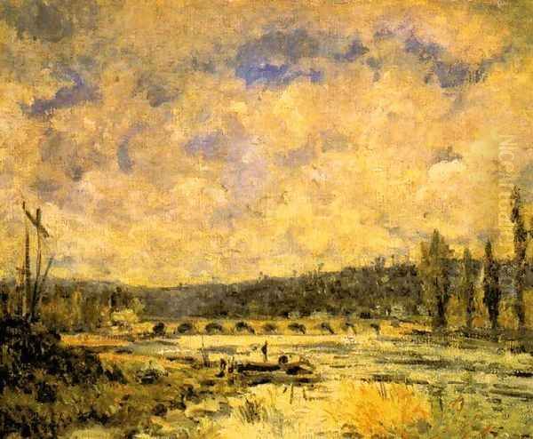 A ponte em Sèvres Oil Painting by Alfred Sisley