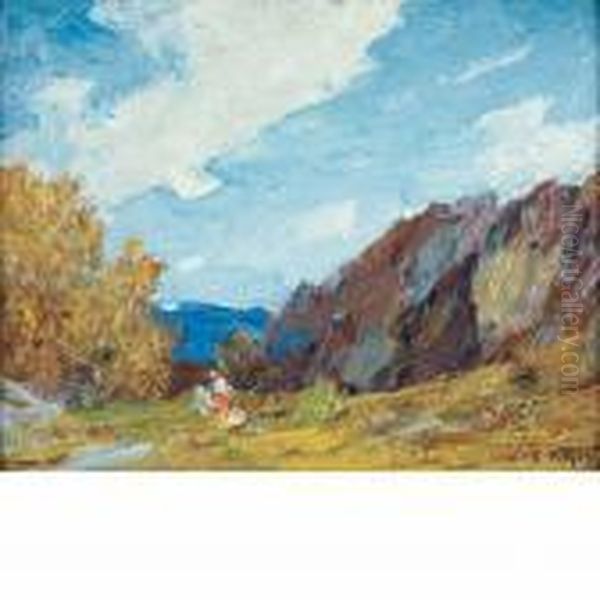 Rocky Landscape Oil Painting by Edward Henry Potthast