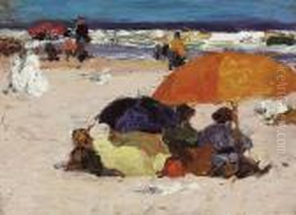 At The Beach Oil Painting by Edward Henry Potthast