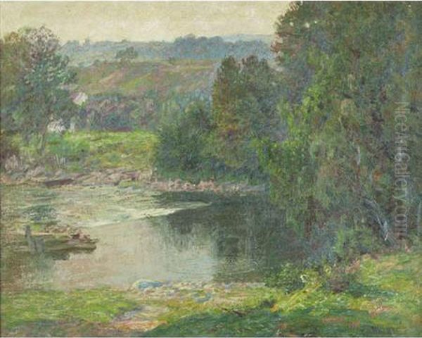 By The Riverside Oil Painting by Edward Henry Potthast