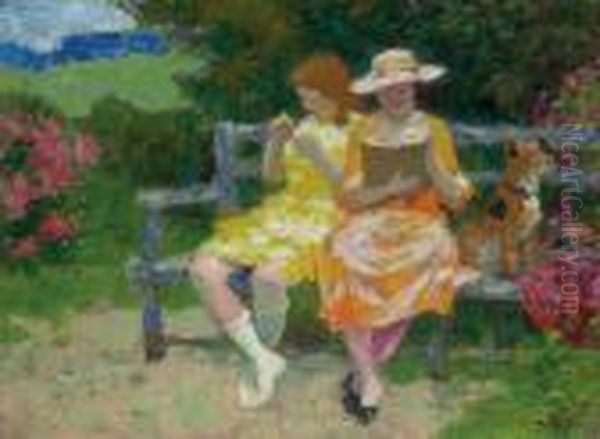 Park Bench Oil Painting by Edward Henry Potthast