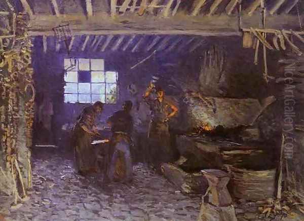 Forge at Marly-le-Roi Oil Painting by Alfred Sisley