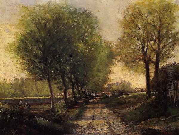 Lane Near A Small Town Oil Painting by Alfred Sisley