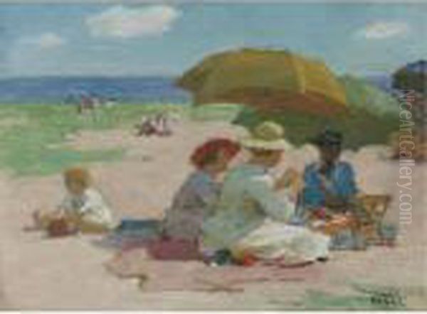 At The Beach Oil Painting by Edward Henry Potthast