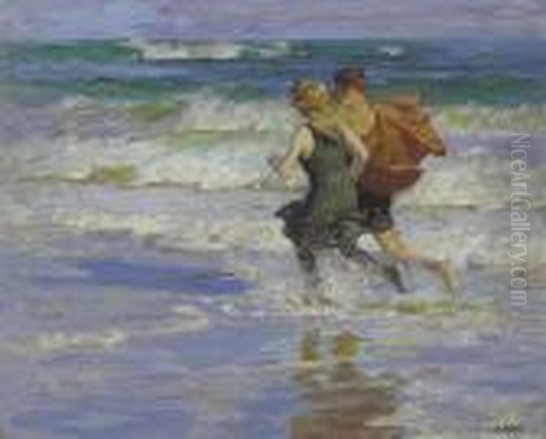 At The Beach Oil Painting by Edward Henry Potthast