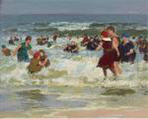 At The Beach Oil Painting by Edward Henry Potthast