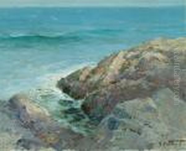 View Of A Rocky Coast Oil Painting by Edward Henry Potthast