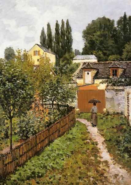 Garden Path In Louveciennes Oil Painting by Alfred Sisley