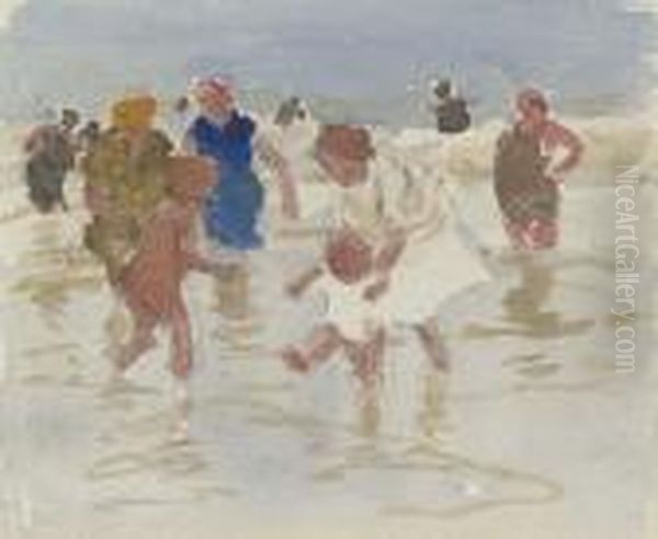 Bathers In The Surf Oil Painting by Edward Henry Potthast