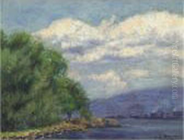 Hudson Valley Landscape Oil Painting by Edward Henry Potthast