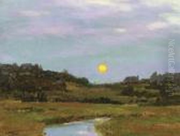 Harvest Moon Oil Painting by Edward Henry Potthast