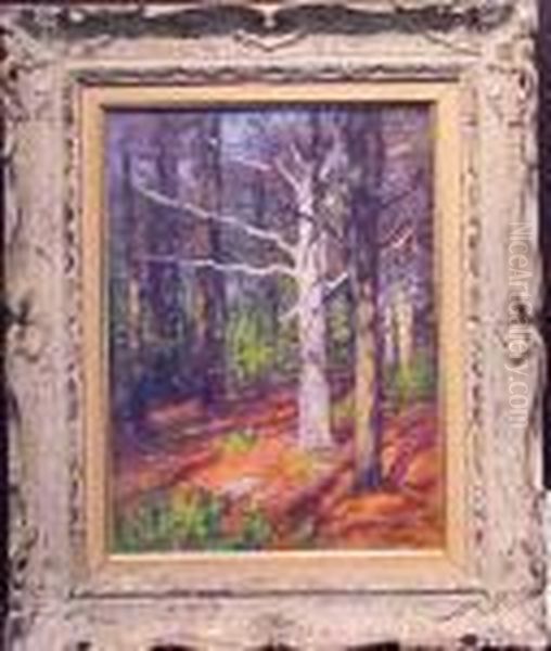 Forest Interior Oil Painting by Edward Henry Potthast