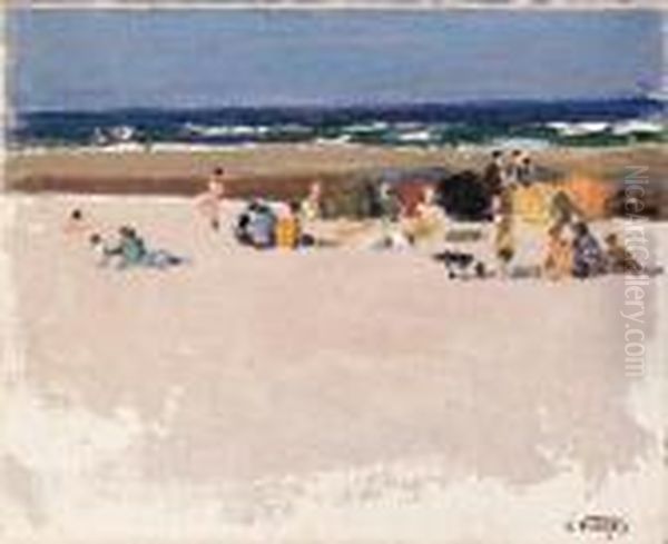 On The Beach Oil Painting by Edward Henry Potthast