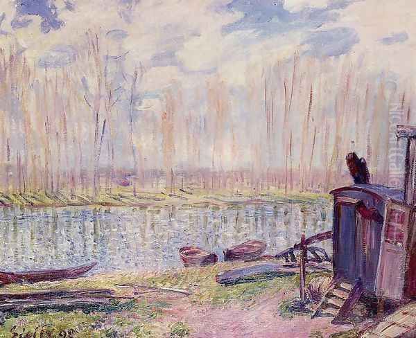 Banks of the Loing Oil Painting by Alfred Sisley