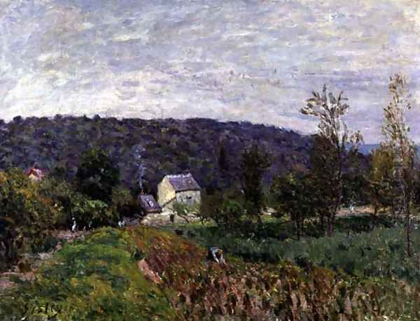 Autumn Evening on the Outskirts of Paris, 1879 Oil Painting by Alfred Sisley