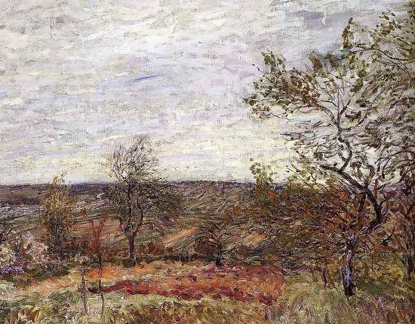 Windy Day at Veneux, 1882 Oil Painting by Alfred Sisley