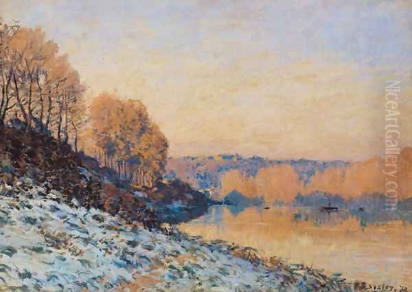 Port-Marly, White Frost, 1872 Oil Painting by Alfred Sisley