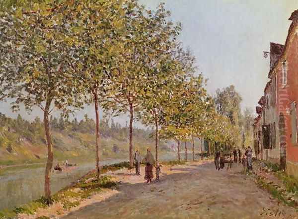 June Morning in Saint-Mammes, 1884 Oil Painting by Alfred Sisley