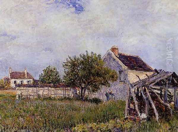 An Old Cottage at Sablons Oil Painting by Alfred Sisley