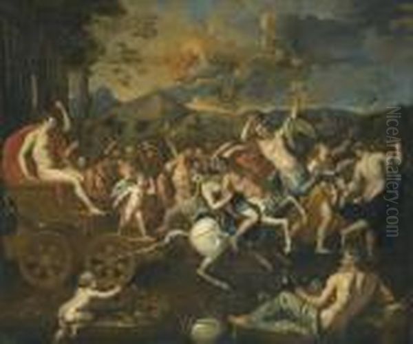 The Triumph Of Bacchus Oil Painting by Nicolas Poussin