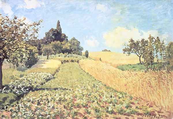 Wheat Field Oil Painting by Alfred Sisley