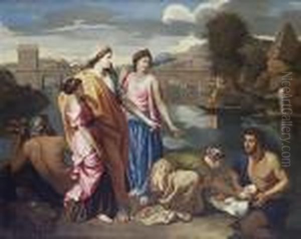 The Finding Of Moses Oil Painting by Nicolas Poussin