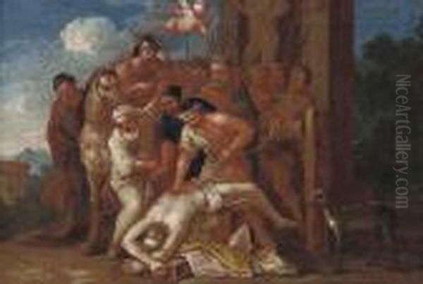 The Martyrdom Of Saint Erasmus Oil Painting by Nicolas Poussin