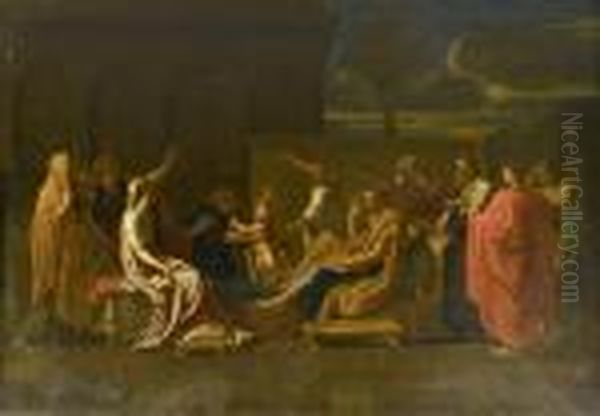 Moses Tramples On The Pharaoh's Crown Oil Painting by Nicolas Poussin