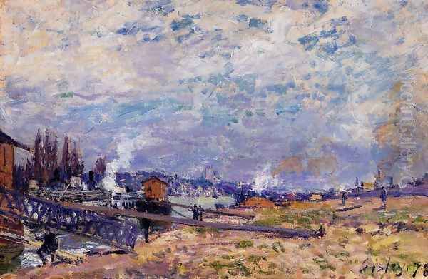 The Seine at Grenelle Oil Painting by Alfred Sisley