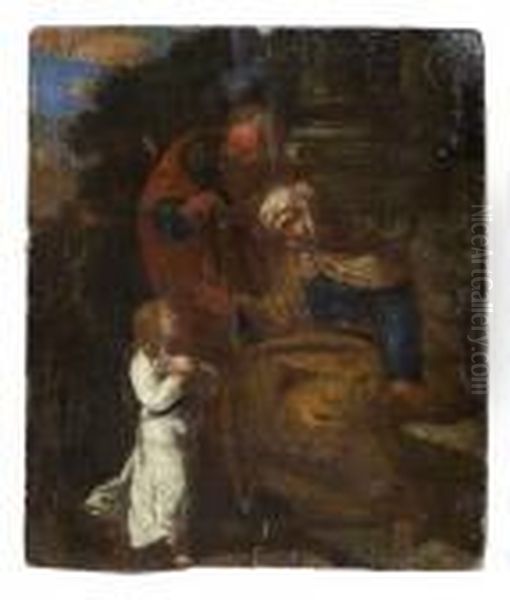 La Sainte Famille Oil Painting by Nicolas Poussin