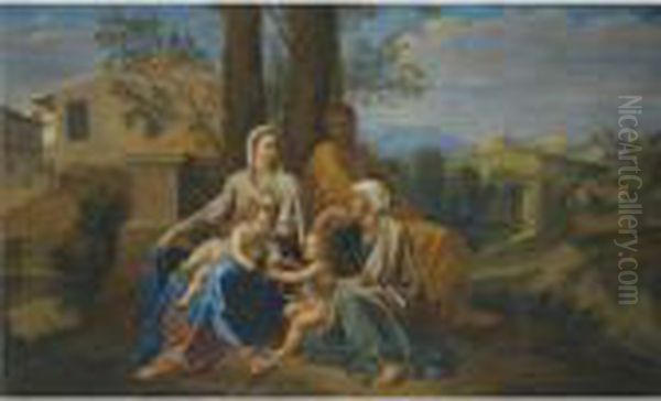 The Holy Family Oil Painting by Nicolas Poussin