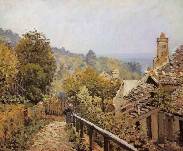 Sentier De La Mi Cote Louveciennes Oil Painting by Alfred Sisley