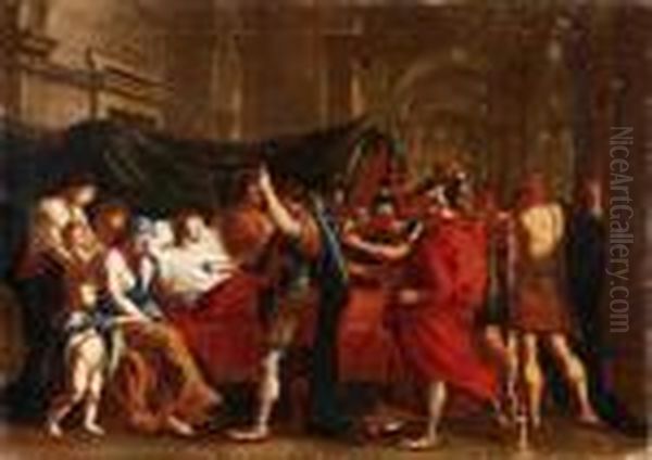 The Death Of Germanicus Oil Painting by Nicolas Poussin