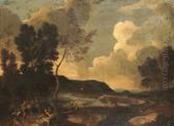 Tranquillity Disturbed. Oil Painting by Nicolas Poussin