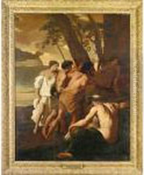 Et In Arcadia Ego Oil Painting by Nicolas Poussin