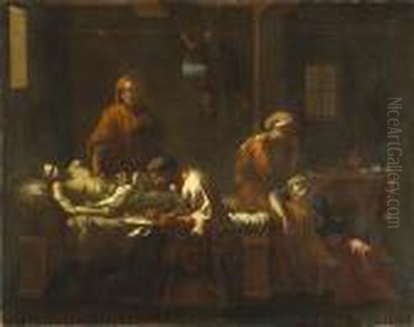 The Testament Of Eudamidas Oil Painting by Nicolas Poussin