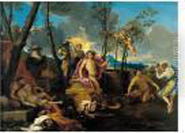 Baccanale Oil Painting by Nicolas Poussin