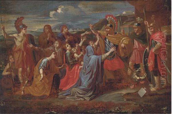 The Family Of Darius Before Alexander Oil Painting by Nicolas Poussin