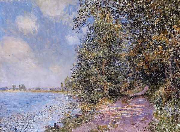 An August Afternoon near Veneux Oil Painting by Alfred Sisley