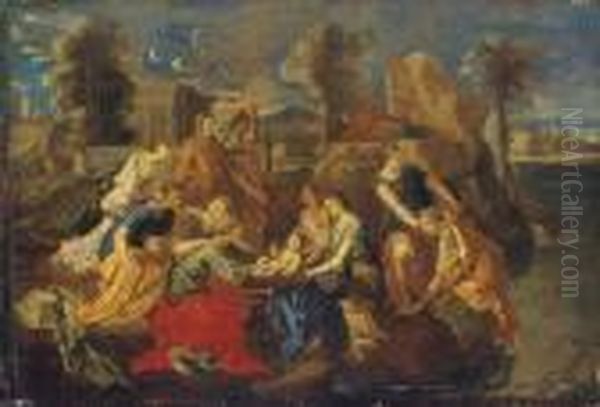 The Finding Of Moses Oil Painting by Nicolas Poussin