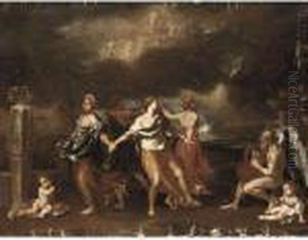 A Dance To The Music Of Time Oil Painting by Nicolas Poussin